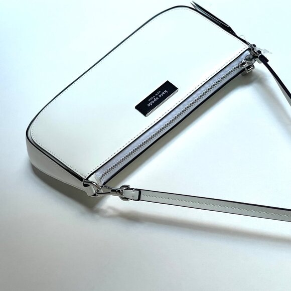 Kate Spade Sam Icon Mini Shoulder Bag White Leather - Picture 9 of 15